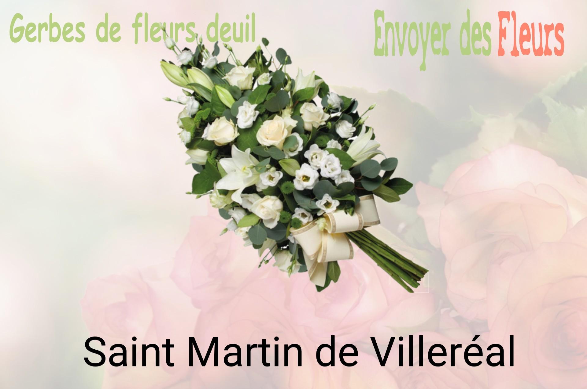 Gerbe de fleurs de deuil livrée à Saint-Martin-de-Villeréal